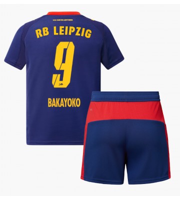 RB Leipzig Johan Bakayoko #9 Udebanetrøje Børn 2025-26 Kortærmet (+ Korte bukser)